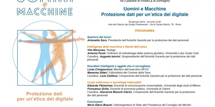 convegno uomini e macchine roma garante privacy 30.01.201