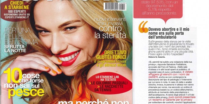 Starbene, n° 13 del 21.03.2016 - articolo dell'Avv. Salvatore Frattallone